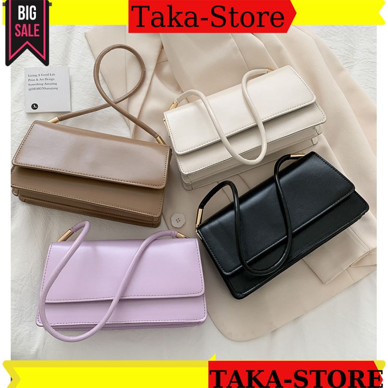 [Mã FAMAYWA2 giảm 10k đơn từ 50k] TÚI KẸP NÁCH TRƠN 3 NGĂN CAO CẤP BH 450