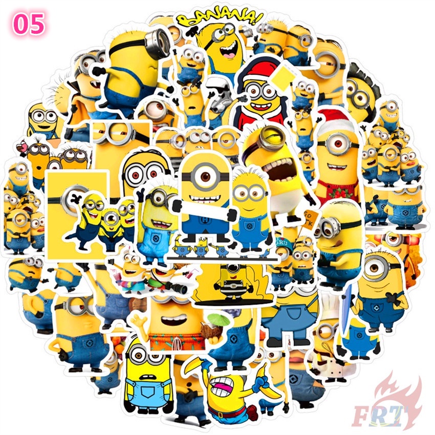 50 Cái / Bộ ❉ Hình Dán Minions ❉ Sticker Dán Tường Chống Thấm Nước Họa Tiết Doodle Hợp Thời Trang