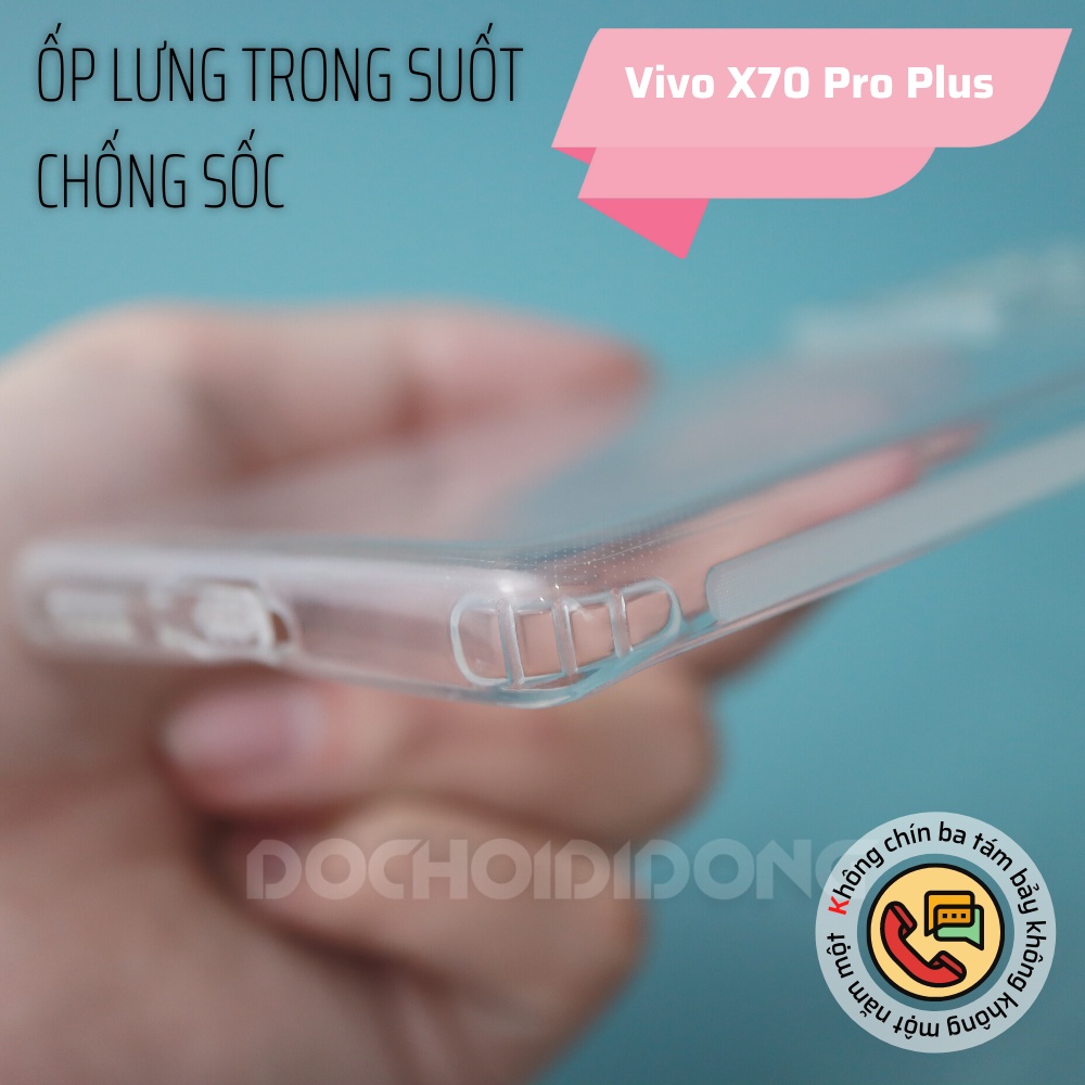 Ốp Lưng Dẻo Trong Suốt Cho Vivo X70 Pro Plus Chống Sốc Bảo Vệ Camera