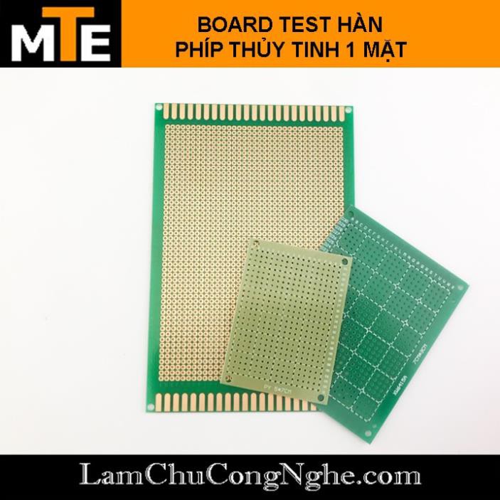 Mới! Phíp đồng đục lỗ - Phíp thủy tinh Test board hàn 1 Mặt