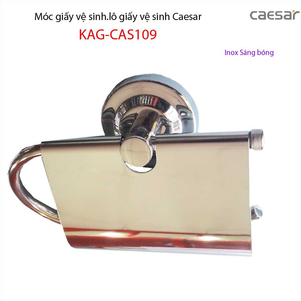 Móc gấy Caesar KAG-CAS109, hộp để giấy vệ sinh inox 304 bóng thiết kế cao cấp