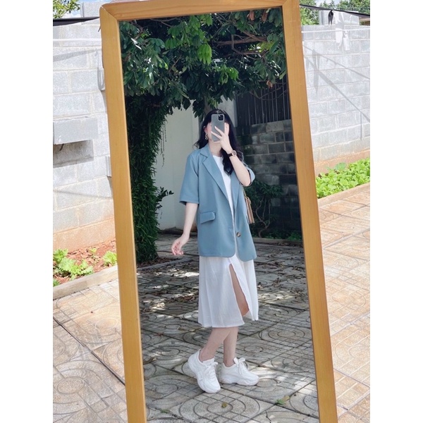 Áo Blazer Ngọt Ngào 2 Màu (Xả Kho Kèm Ảnh Thật 100%)