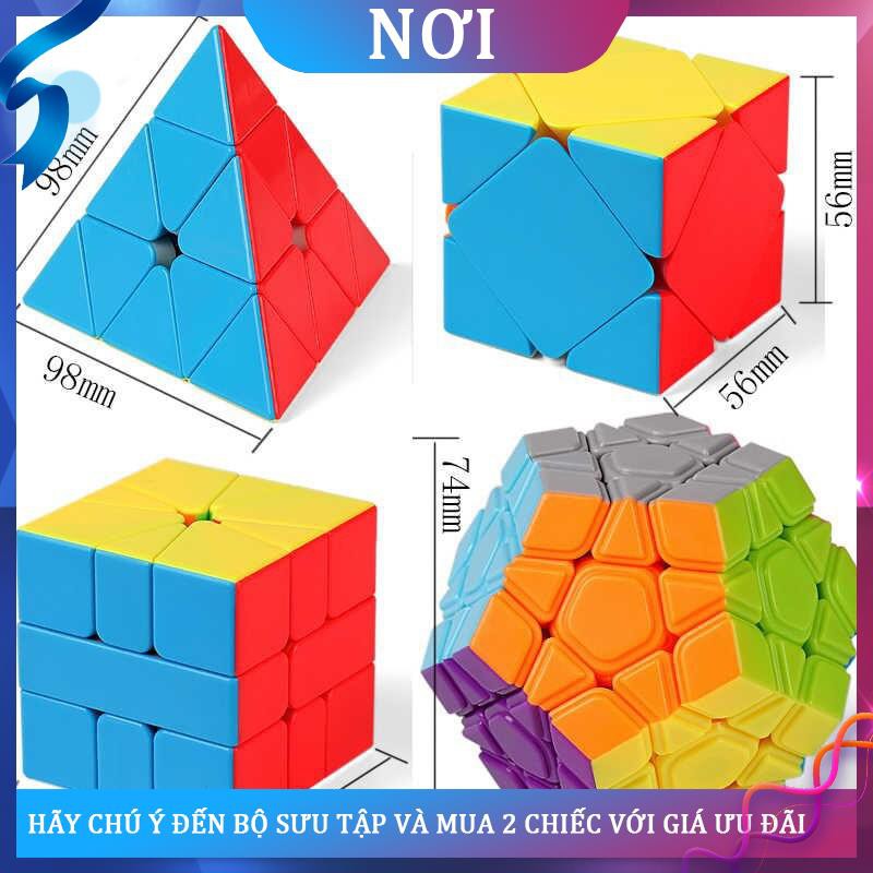 ↂHộp 4 Khối Rubik Biến Thể MoYu Tam giác, Skewb, 12 mặt, Square-1. Rubic Stickerless