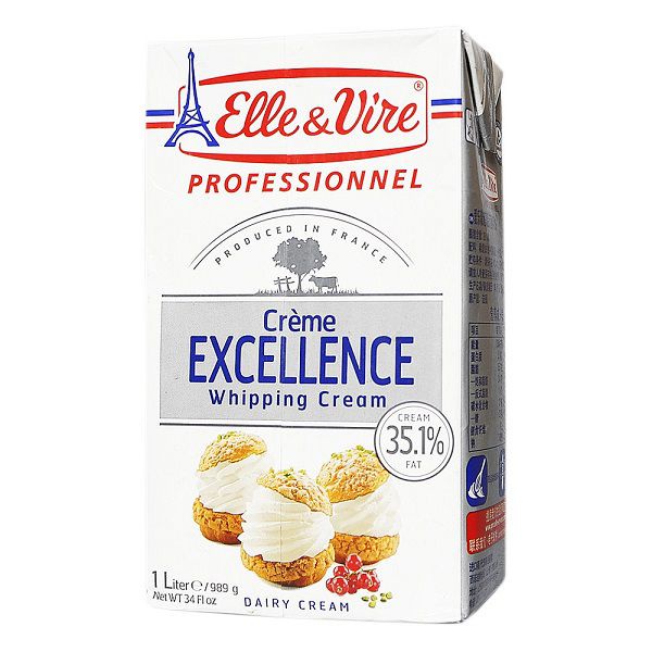 Whipping Cream Elle & Vire 12H*1L/ Kem Sữa Tươi Pháp - Nhập Khẩu Chính Hãng