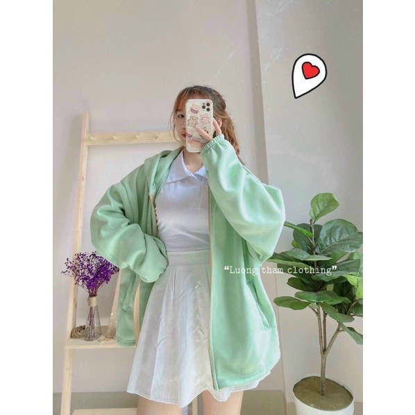Áo HOODIE UNIEX đủ màu có dây kéo chất nỉ bông mịn dễ mặc