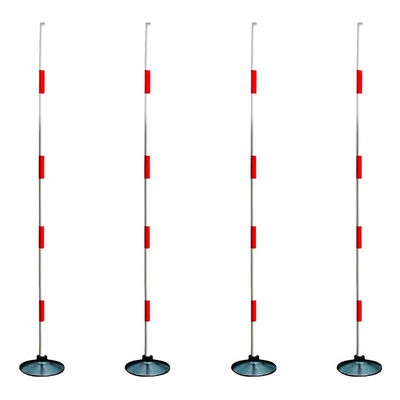 Cọc nhựa trắng đỏ 2m luyện tập bóng đá không cờ