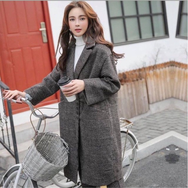 {Amanda}Áo khoác dạ nữ dáng dài phong cách Hàn Quốc 1 hàng khuy, hàng chất 2 lớp cao cấp. | BigBuy360 - bigbuy360.vn
