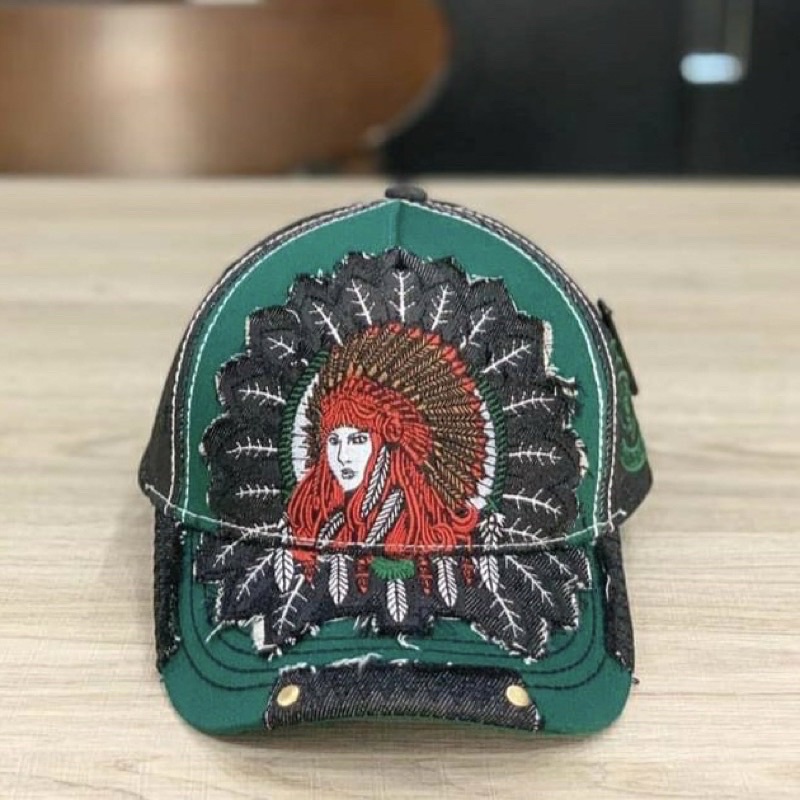 Nón kết - Mũ lưỡi trai cực đẹp unisex True Religion ông địa họa tiết thổ dân thêu 3D cao cấp