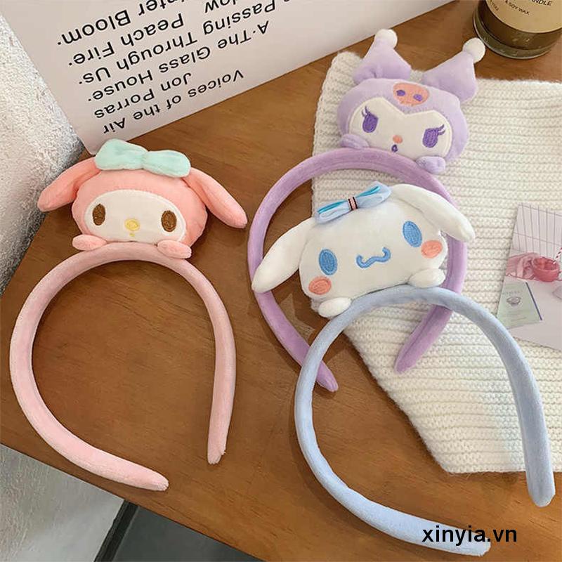 🌺Băng Đô Cài Tóc Hoạt Hình Cinnamoroll Cún Melody Nhồi Bông Ba Chiều Phụ Kiện Chụp Ảnh Rửa Mặt