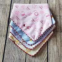 [ HÀNG ĐẸP ] Khăn Yếm Tam Giác cotton 2 lớp siêu mềm, viền màu cho bé, có cúc bấm 2 nấc