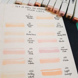 [MARKER TOUCHLIIT] CÁC SET MÀU DA, PASTEL, XÁM TOUCH LIIT 6