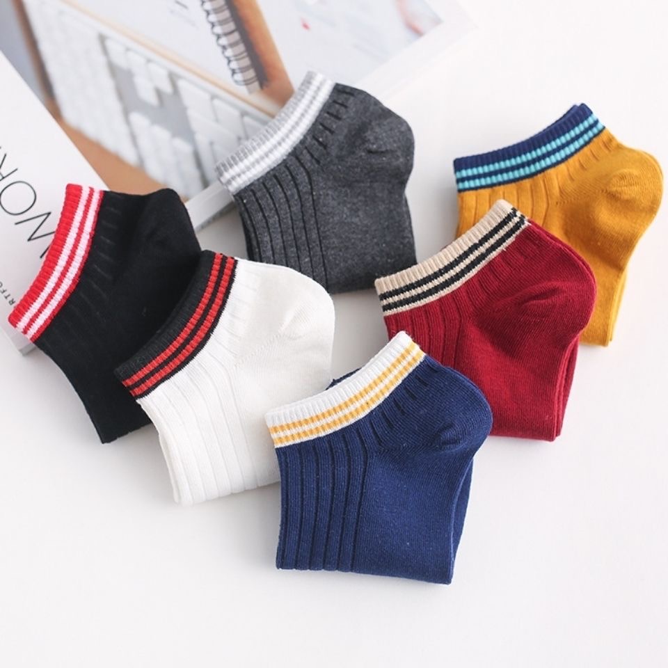 TIAN TIAN T048 Vớ tất nữ cổ ngắn Hàng cao cấp Đôi vớ Cotton ngắn thoáng khí thấm hút mồ hôi cho nam và nữ