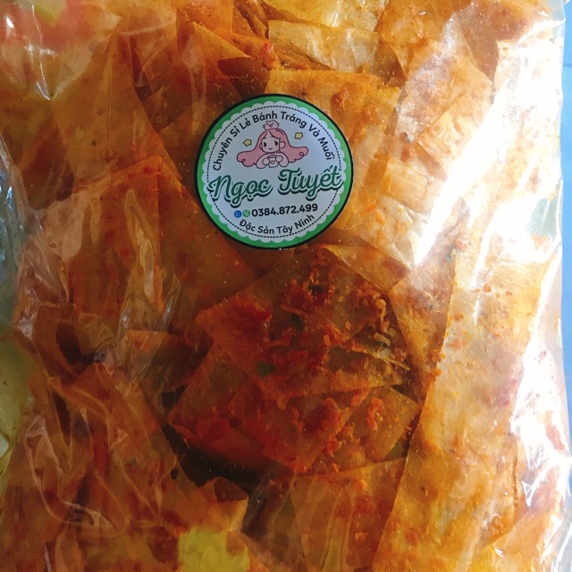 Bánh tráng miếng trộn sate bò khô gà (túi zip 500gr) | BigBuy360 - bigbuy360.vn