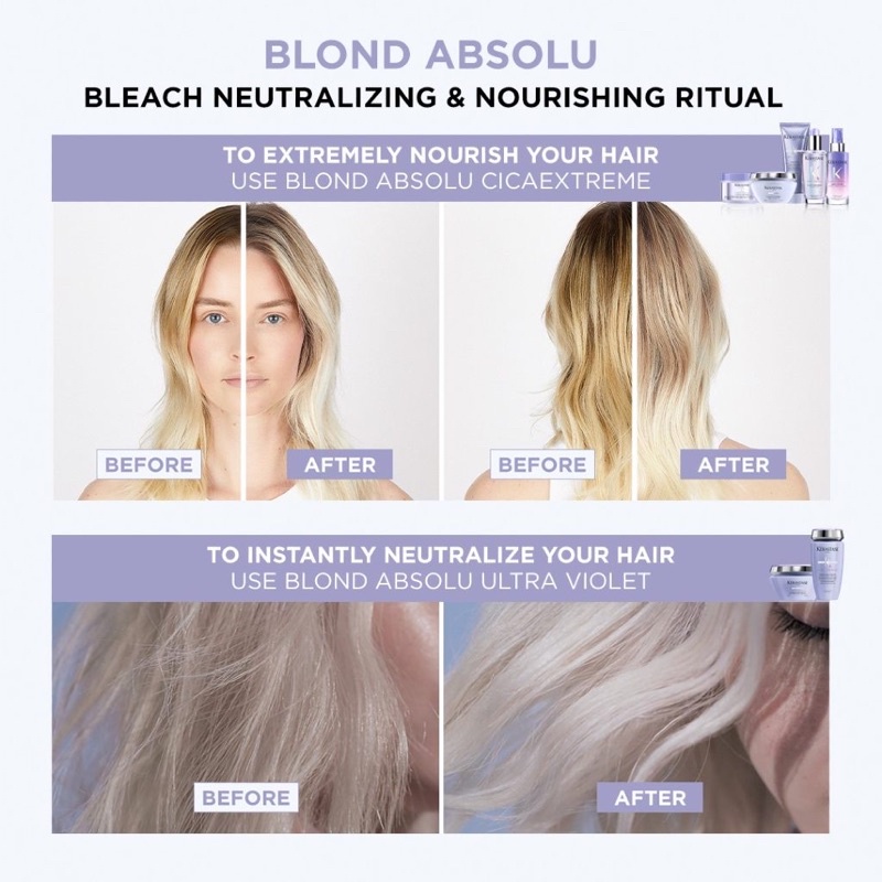 Mặt nạ ủ tóc Kerastase Masque Ultra-Violet Blond Absolu dành cho tóc nhuộm, bảo vệ và giữ màu tóc sáng đẹp