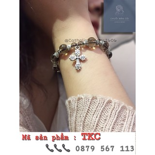 Tràng hạt, chuỗi hạt Mân Côi đá thach anh khói