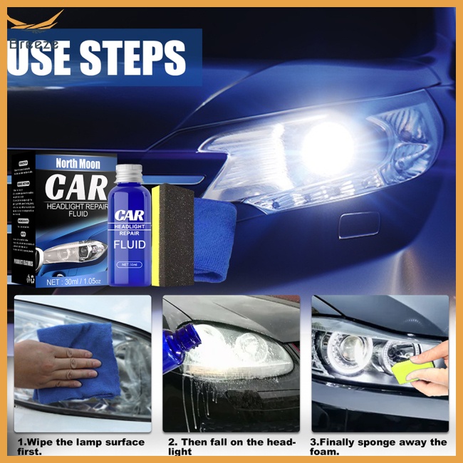 Bộ Dung Dịch Đánh Bóng Đèn Pha Chống Trầy Xước Mạ Nhựa Resin