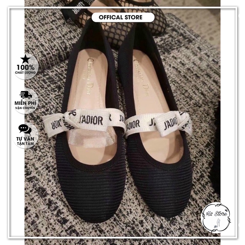 👠👟 Giày dior quai nơ tiểu thư kèm hộp ⚡