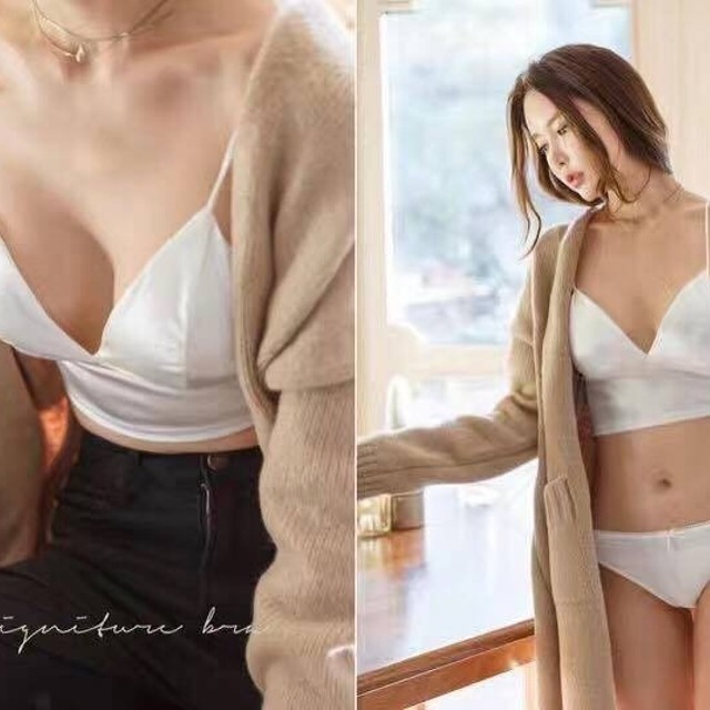 Áo bra satin phi bóng bản to móc cài sau | BigBuy360 - bigbuy360.vn