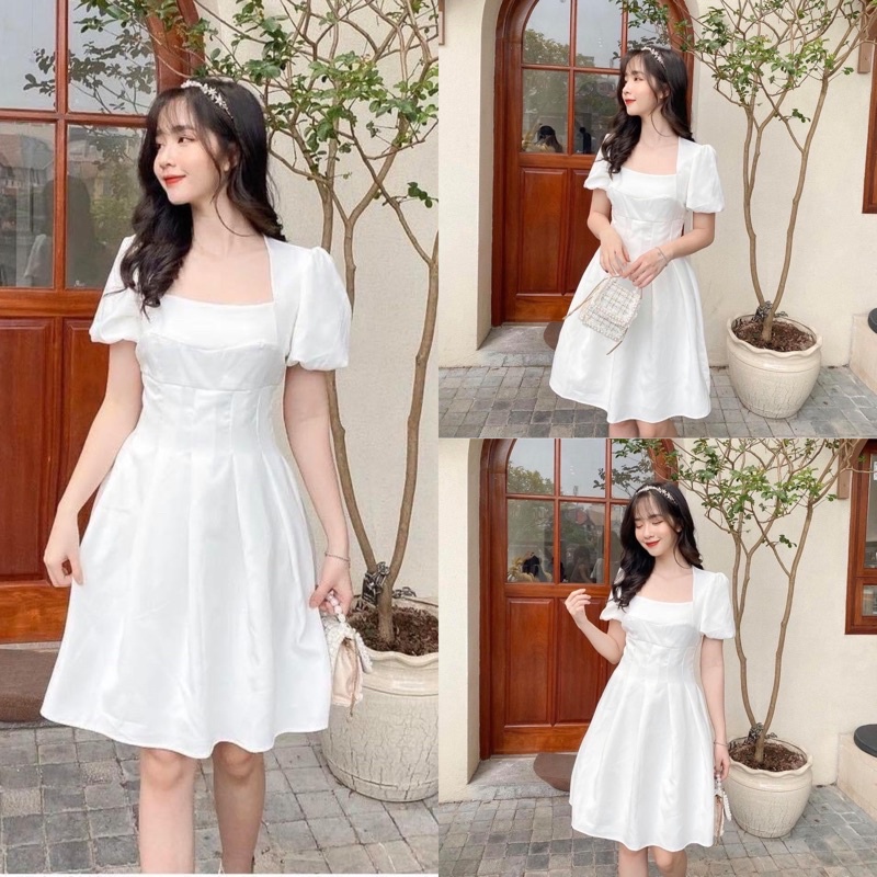 Đầm cổ vuông hai lớp thanh lịch JADA DRESS