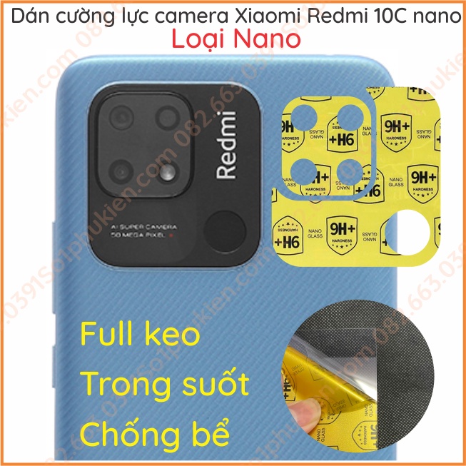 Dán bảo vệ camera Xiaomi Redmi 10C / Redmi 10A loại nano, ppf