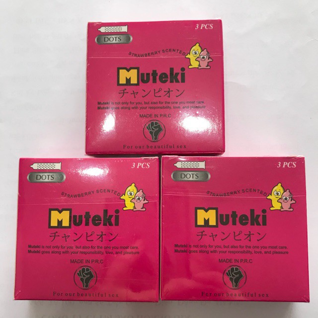 Bao cao su Muteki - gân - hộp 12c