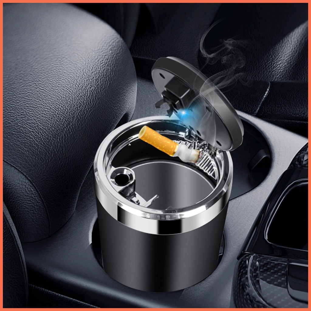 Gạt Tàn Thuốc Mini Bằng ABS & Kim Loại Không Khói Kèm Giá Đỡ Có Thể Tháo Rời Dễ Dàng Làm Sạch Cho Xe Hơi