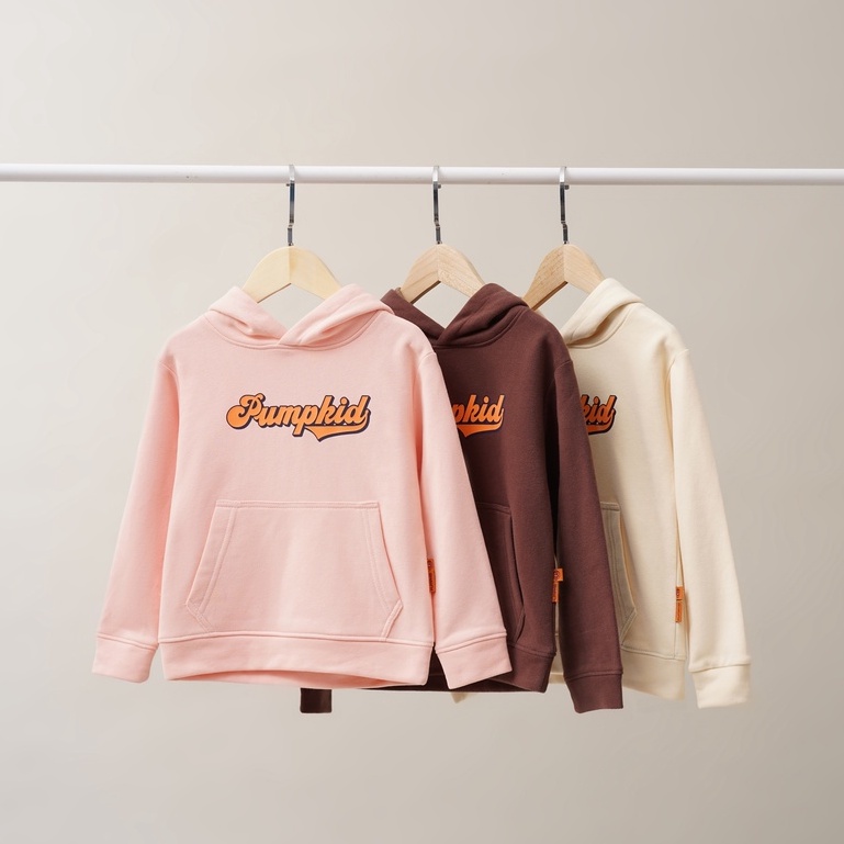 Quần áo trẻ em, áo khoác hoodie Pumpkid Basic áo nỉ bông dài tay bé trai bé gái