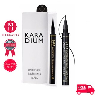 Kẻ mắt dạ siêu mảnh Karadium Waterproof Brush Liner Black chống nước vỏ trắng