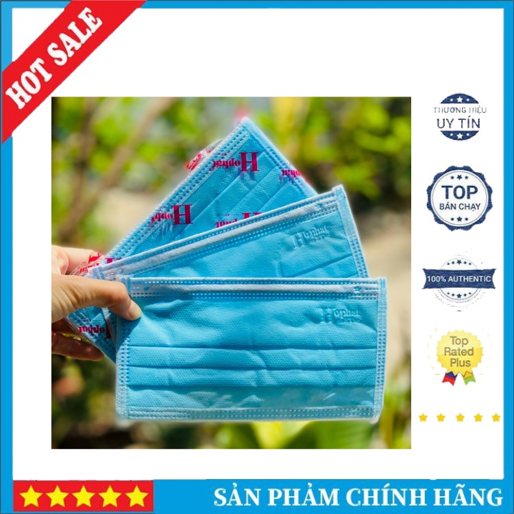 Khẩu Trang Y Tế 4 Lớp Hộp 50 Cái Kháng Khuẩn Hồ Phát