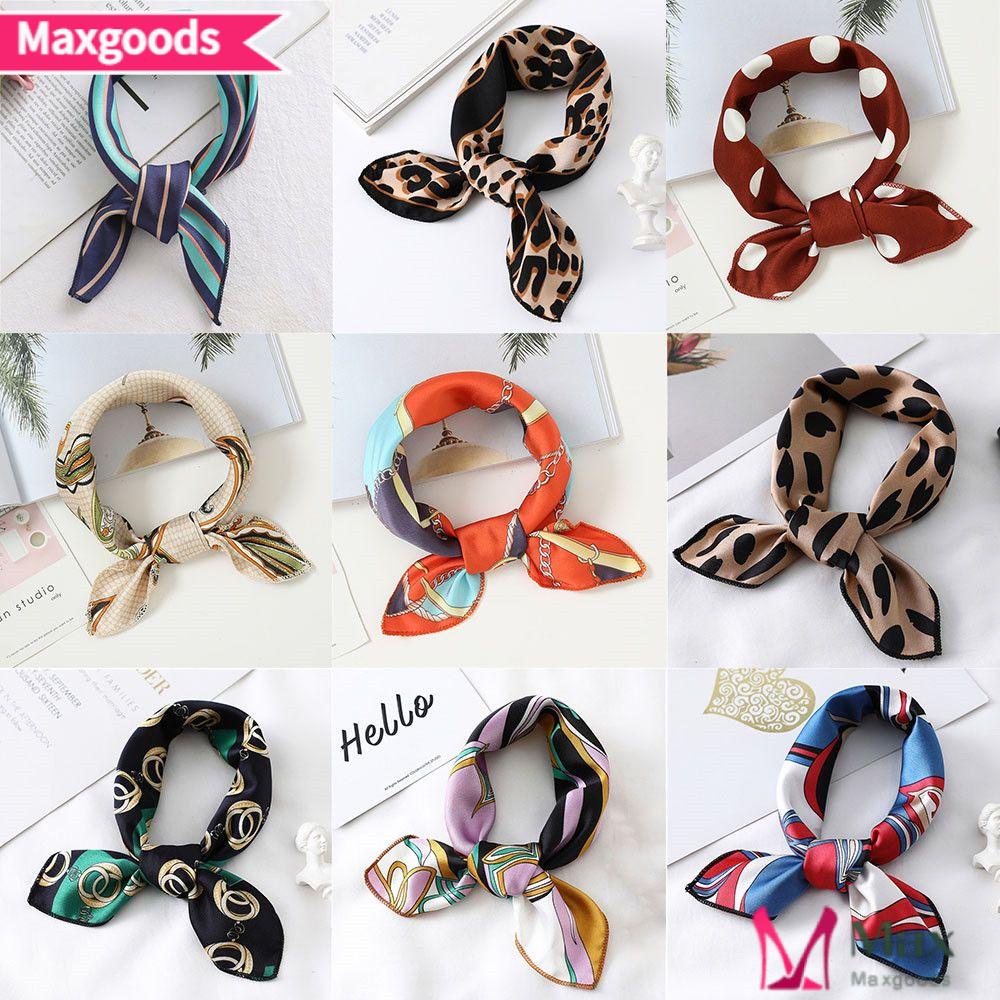 Khăn Quàng Cổ Vuông Bằng Lụa Nhỏ In Họa Tiết Cho Nữ