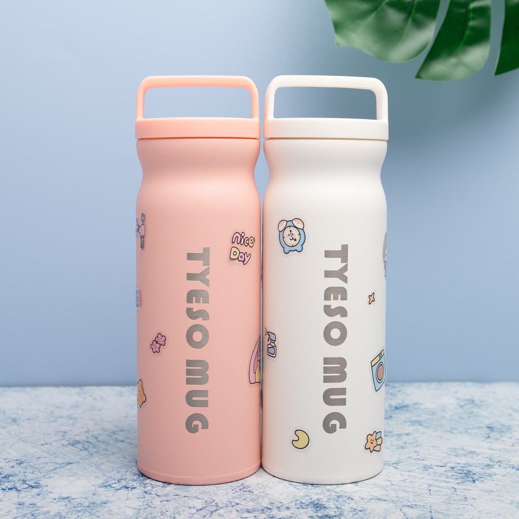 Bình giữ nhiệt TYESO MUG phong cách hàn quốc, giữ nóng lạnh từ 6 đến 10 tiếng, thể tích 500ml, 5 màu cá tính.