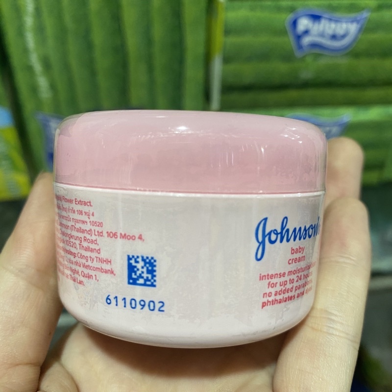 Kem dưỡng da Johnson's Baby Cream nắp hồng 50g