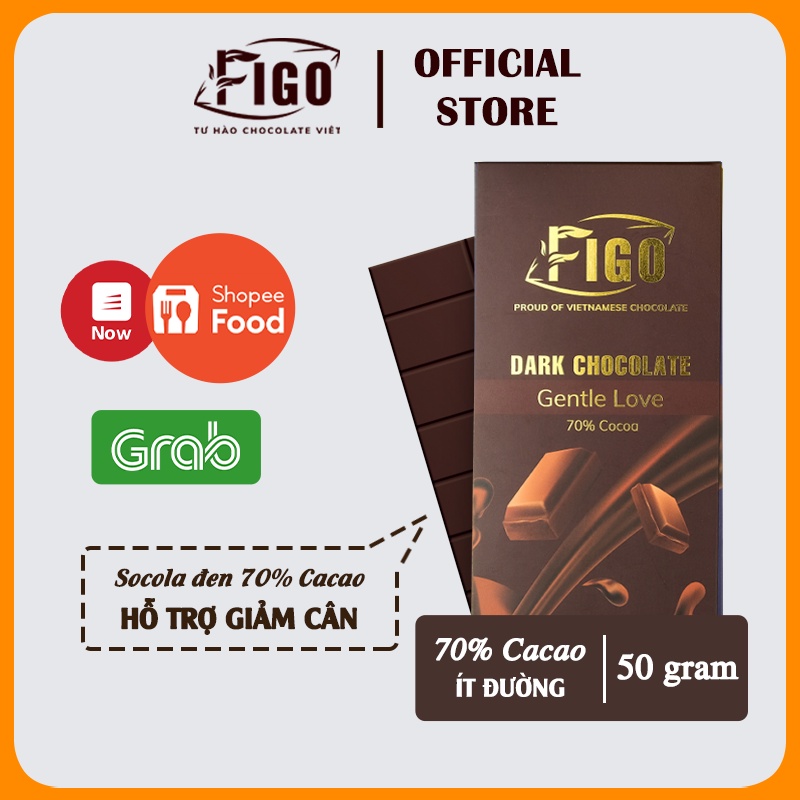 Thanh Socola MIX ĐỦ VỊ Hộp 50g FIGO | Milk & Dark Chocolate, ĂN LÀ NGHIỀN