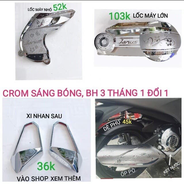 Ốp Pô Janus Mạ Crom Chính Hãng