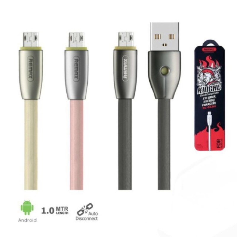 Cáp sạc thông minh tự ngắt Remax Kinght RC-043M cổng MicroUSB