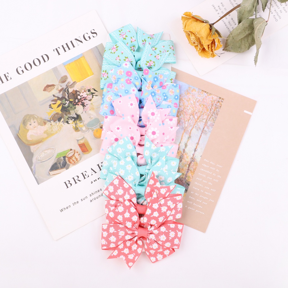 Set 10 kẹp tóc KIDSBOWS hình hoa thời trang cho nữ