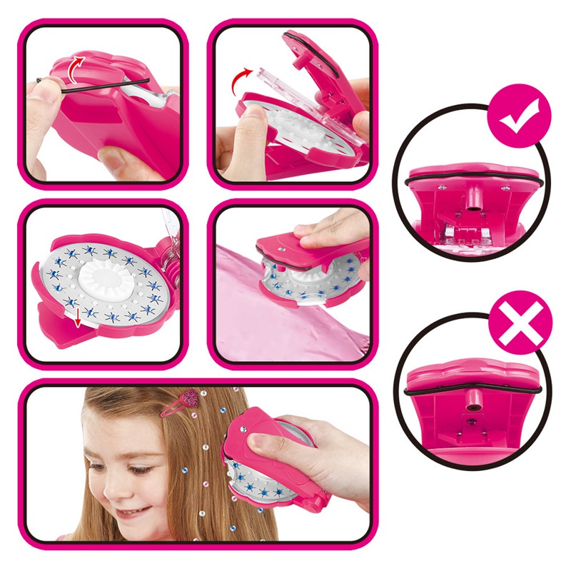 Miếng Dán Tiktok Lấp Lánh Dùng Tạo Kiểu Tóc Cho Bé Gái DIY