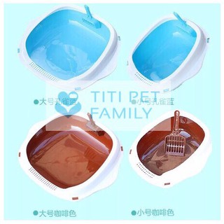 Khay đựng cát vệ sinh mèo có tay cầm 2 size lớn nhỏ