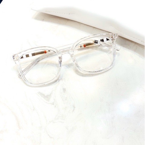 Kính giả cận gọng sọc màu trắng - 10