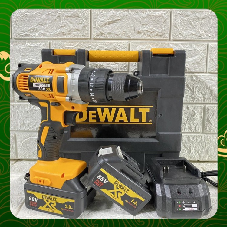 Máy Khoan pin DEWALT 88V 3 chức năng, CÓ BÚA, LÕI ĐỒNG, PIN KHỦNG 10 CELL - TẶNG MŨI BẮN TÔN, VÍT _ Nhật Việt official