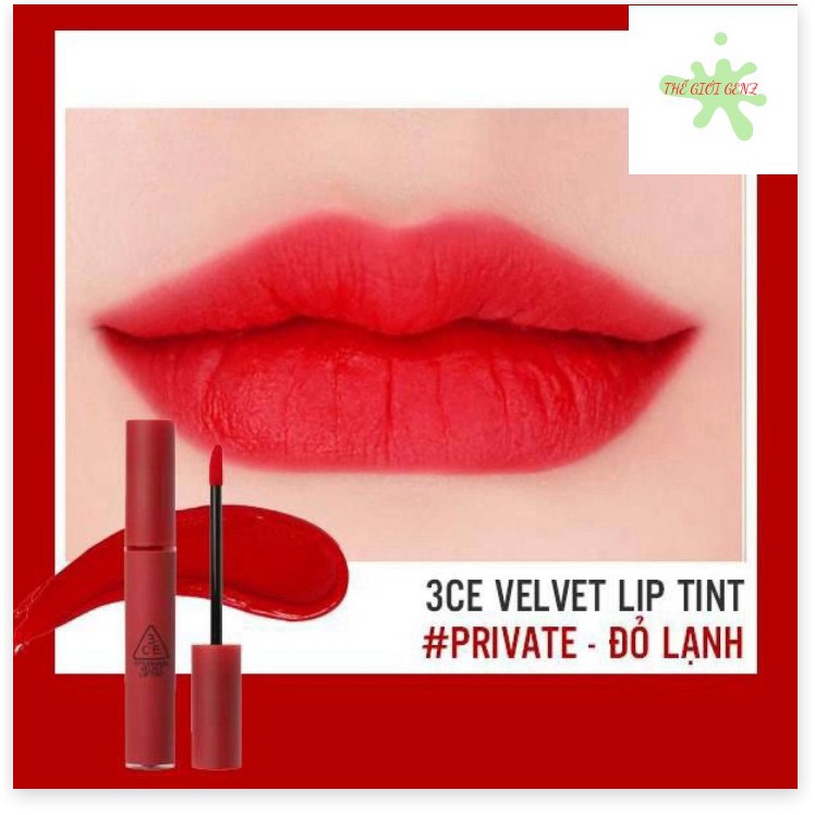 [Hợp đồng Mã GG] Son kem lì 3CE Velvet Lip Tint #Private (Đỏ lạnh lì)