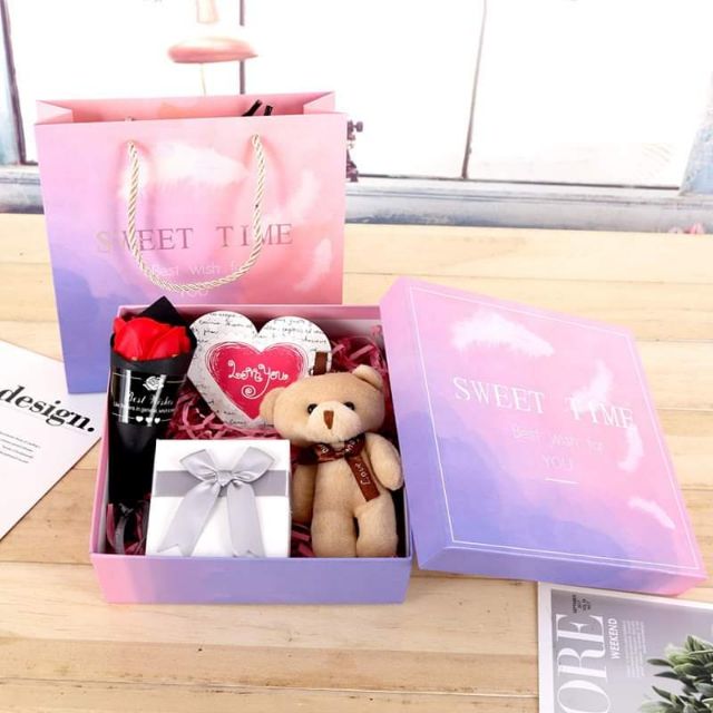 Hộp quà tặng cao cấp hoa hồng sáp ý nghĩa 8/3, 20/10, 20/11, quà sinh nhật, quà cưới, valentine