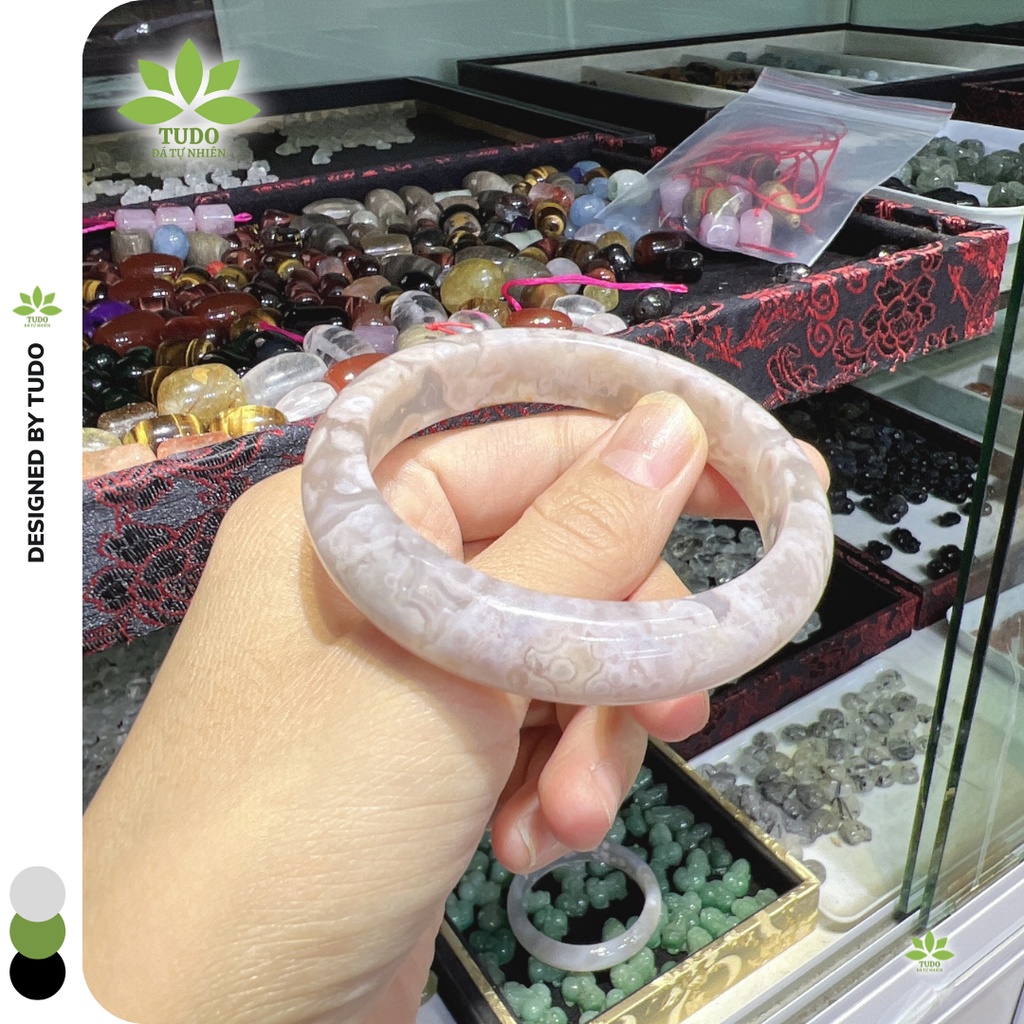 Vòng Tay Nữ bản hẹ MN hoa anh đào TUDO đủ size- không kén mệnh, Hàng này thường dính gốc, sờ cớn tay, màu thì super đẹp