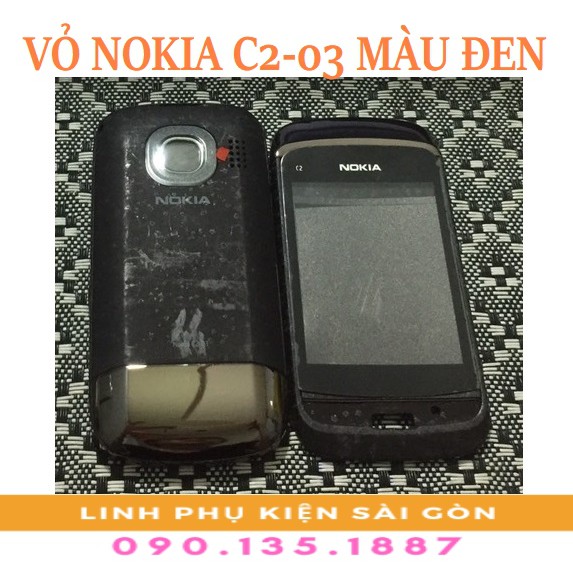 VỎ NOKIA ASHA C2-03 MÀU ĐEN