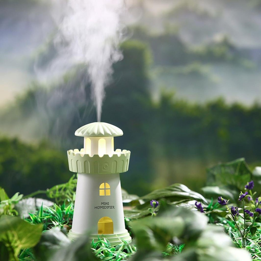 [Siêu Hot] Máy xông tinh dầu kiêm đèn ngủ Lighthouse Humidifier !!!