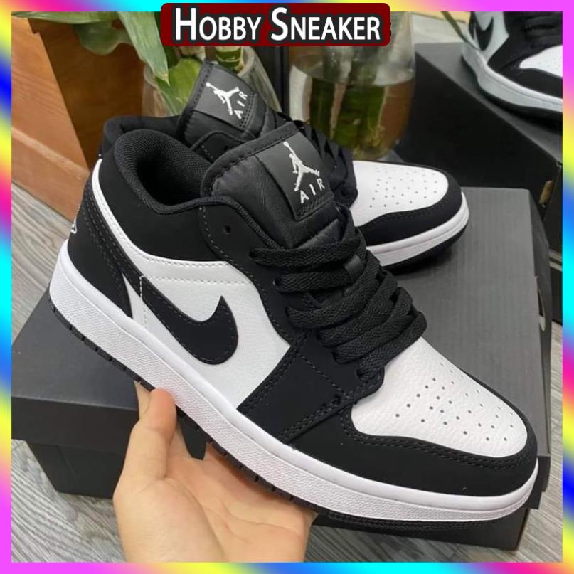 Giày thể thao Jordan 1 đen trắng cổ thấp, Giày JD low panda nam nữ siêu hot dễ phối đồ - Hàng chuẩn Full Box Bill