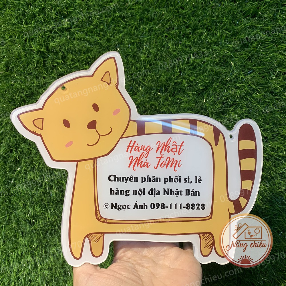 Bảng hiệu hình con hồ, Decor cửa hàng Nhật nhập khẩu, treo shop bằng chất liệu mica sáng bóng