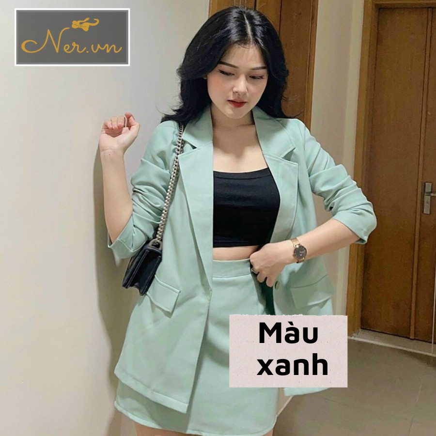 Vest-Blazer công sở, 5 màu siêu xinh, Freesize bản thun sau, khóa kéo gài nút trước Chất Cotton chéo dày mịn, NER-N116