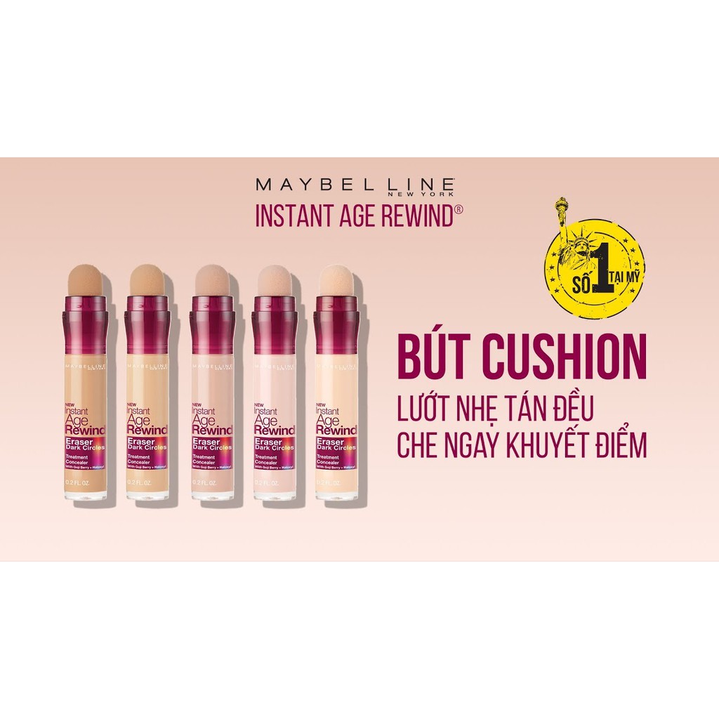 Bút Che Khuyết Điểm Maybelline Age Rewind Màu 120 Light 6Ml