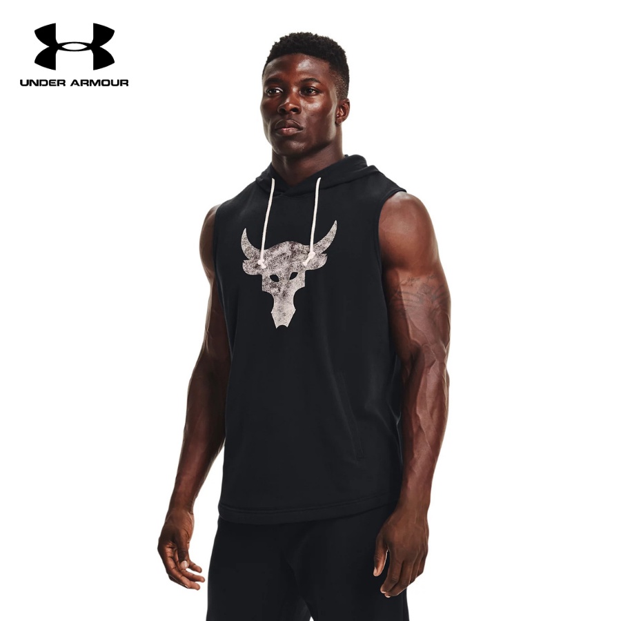 Áo ba lỗ có nón thể thao nam Under Armour Project Rock Terry - 1367108-001